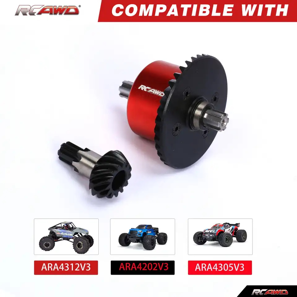 Red Aluminum 17mm Wheel Hex Hub Adapter For ARRMA 1/8 Typhon, Talion, Kraton, Senton 6S (+13mm Per Side)