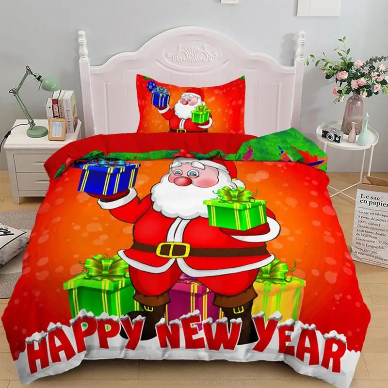 Christmas Duvet Cover Christmas Pillow Case Microfiber Bedding Comforter Cover Create A Christmas Mood For Hotel Guestroom