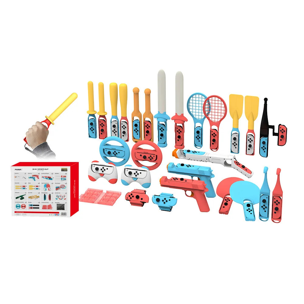 Tns-2169 30 In1 Per Switch Sports Grips Control Accessori Per Giochi Lightsaber Wristband Strap Tennis Racquet Card Box Set Sportivo