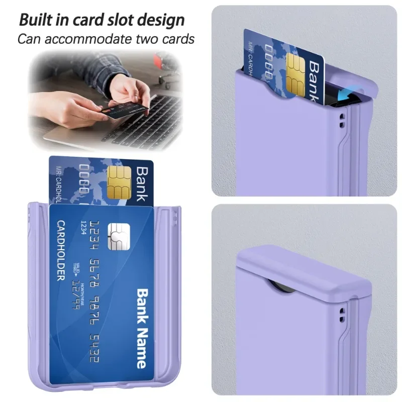 Card Holder Protective Shockproof Phone Case with Full Hinge Cover