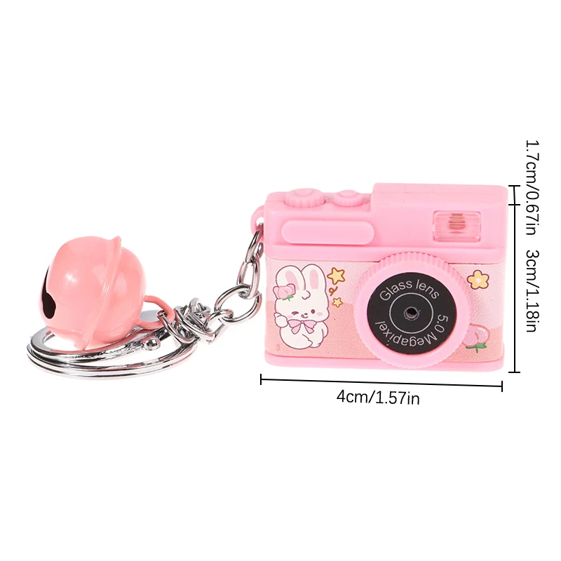 Mini Cartoon Camera Keychain SLR Camera W/Shutter Flash Keyring
