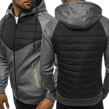 

Hooded Zipper Jackets Man Outdoor Casual Sportswear Men's Winter Jacket Long Sleeve Pockets Jackets for Men