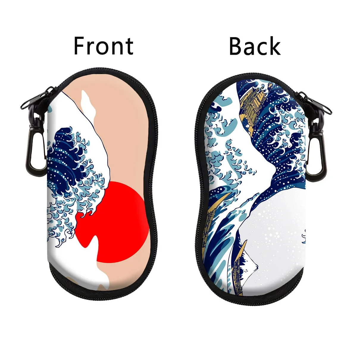 Japanese Wave Painting Portable Glasses Case Cute Sunglasses for Woman Glasses Box Simple Sunglasses Box