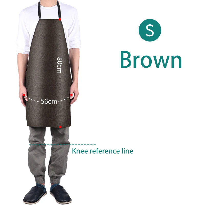 Waterproof Oil-Proof Leather Kitchen & Restaurant Apron