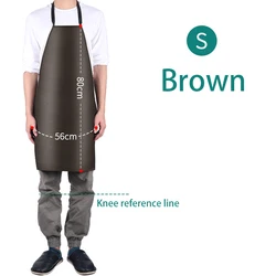 Waterproof Oil-Proof Leather Kitchen & Restaurant Apron (BN S 80x56cm)