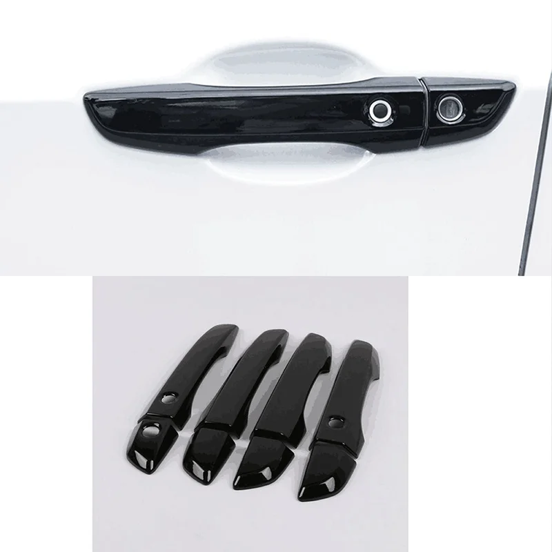 

For Honda For Civic 10 2016 1set ABS Glossy Black Outside Door Handle Cover Frame Trim Sticker Pull Door Bowl Car Accessories