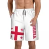 2023 Summer Polyester Georgia Country Flag 3D Printed Men's Board Shorts Beach Pocket Running Summer Pants 2