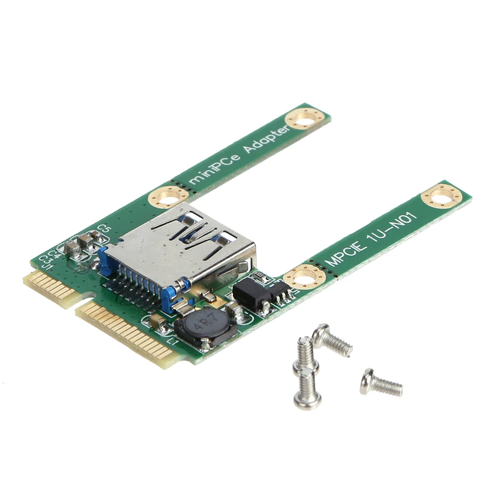 미니 PCI-E 에서 USB3.0 PCI 익스프레스 어댑터 카드, PCIe to USB 3.0 컨버터 라이저 카드, 노트북용 나사 피팅 포함
