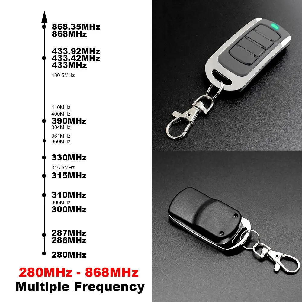 mando garaje universal, Mando a distancia para puerta, multimarca, 433mhz,  868MHz, 280-868MHz duplicador de mando a distancia para garaje, transmisor  de código rodante, mando garaje, mando a distancia garaje - AliExpress