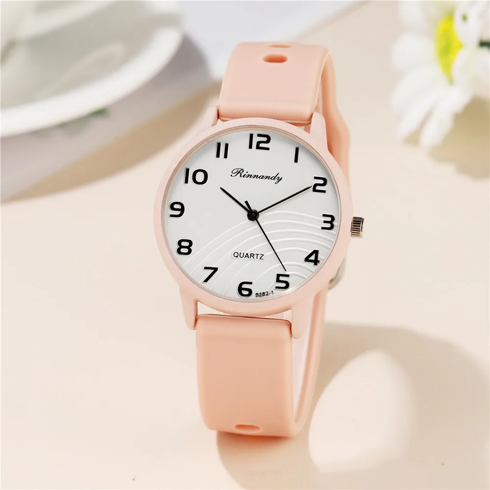 Fashion Lady Hot Sales Watches Leisure Grey Digital Simple Women Quartz Watch Sports Silicone Strap Ladies Clock Wristwatches 5