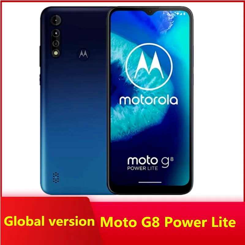 

Motorola Moto G8 Power Lite Power Refurbished Original Unlocked Phone 4GB 64GB 6.4 inches 16MP 4G LTE 5000mAh Cellphone