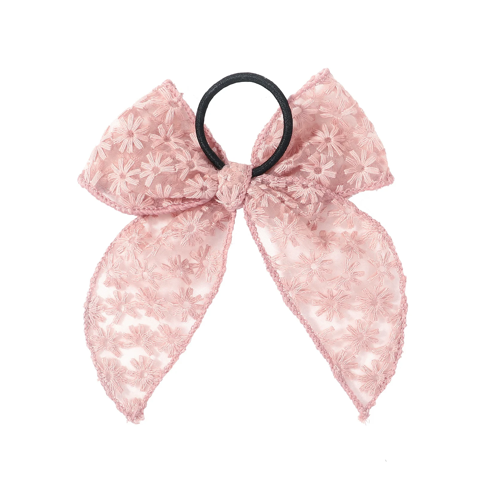Fashion Cute Hollow Out Embroidered Flower Bows Hair Band Kids Hair Accessories Handmade Lace Headwear Girl Headdress Gift 5