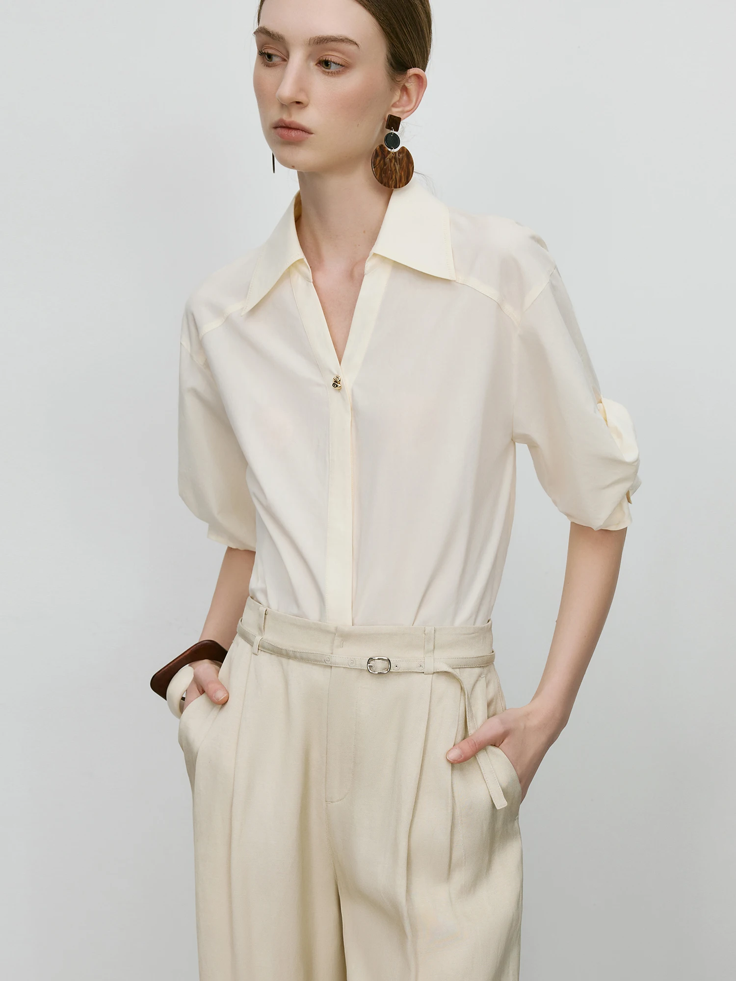 FSLE【Premium Series】 French-Inspired Cotton Blouse Women