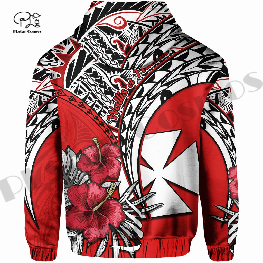 PLstarCosmos 3Dprint Newest Wallis and Futuna Tattoo Art Streetwear Harajuku Causal Unique Unisex Hoodies/Sweatshirt/Zip Style-2