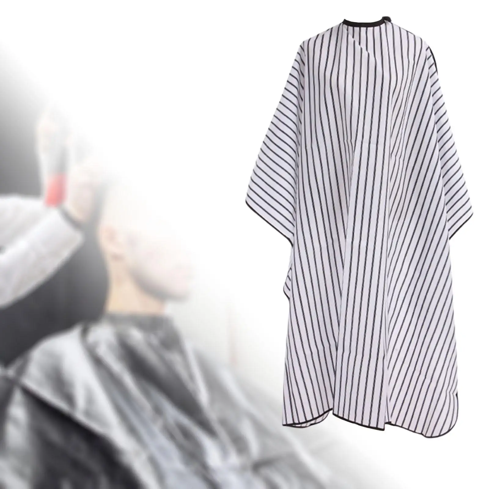 

Hair Cutting Cape Stripe Professional Cloth Accessories for Hairdressing Gown