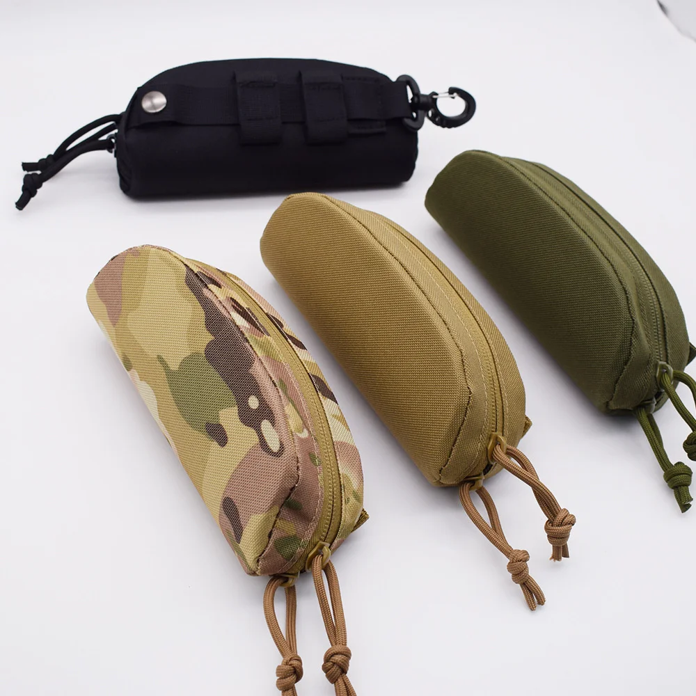 Camouflage Glasses Case Outdoor Sports Zipper Box Thickened Anti-stress Sunglasses Case Military Portable Glasses Storage Box