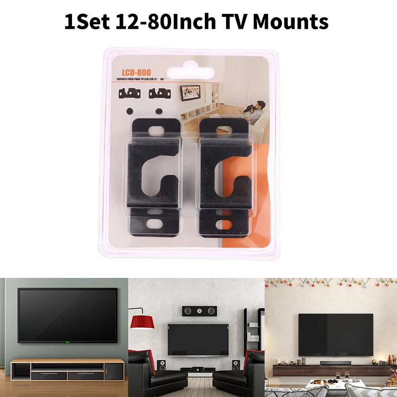 

1Set 12-80Inch TV Mounts LCD LED Monitor Wall Mount Bracket Fixed Flat Panel TV Frame w/Screw
