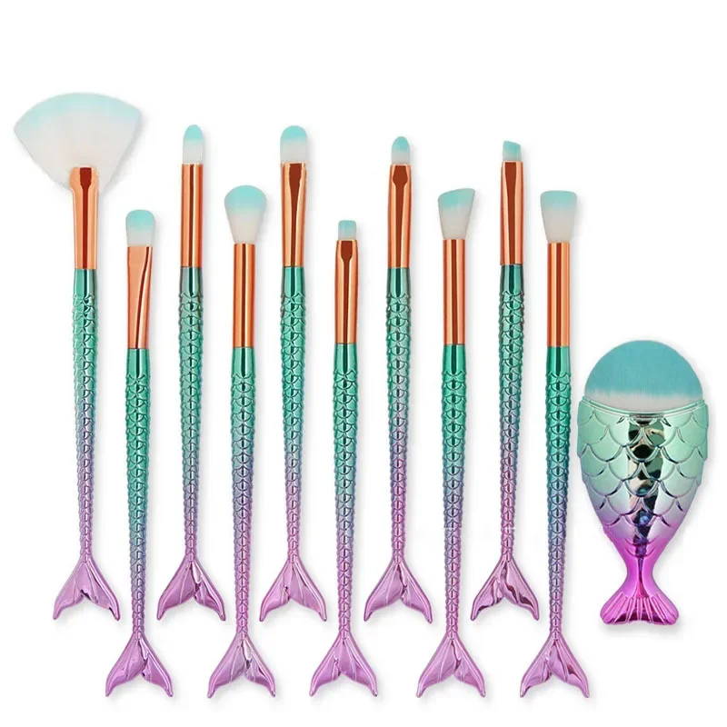 Multi-size Makeup Brush 10/11 PCS Make Up Foundation Eyebrow Eyeliner Blush Cosmetic Concealer Brushes Foundation Brush Set