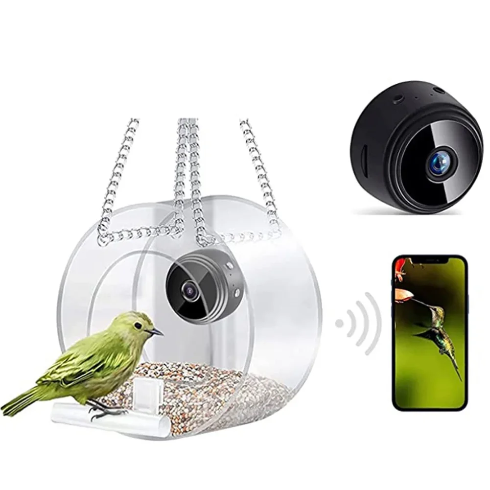 Bird Feeder With Wireless Outdoor Camera, Bird House With 720P