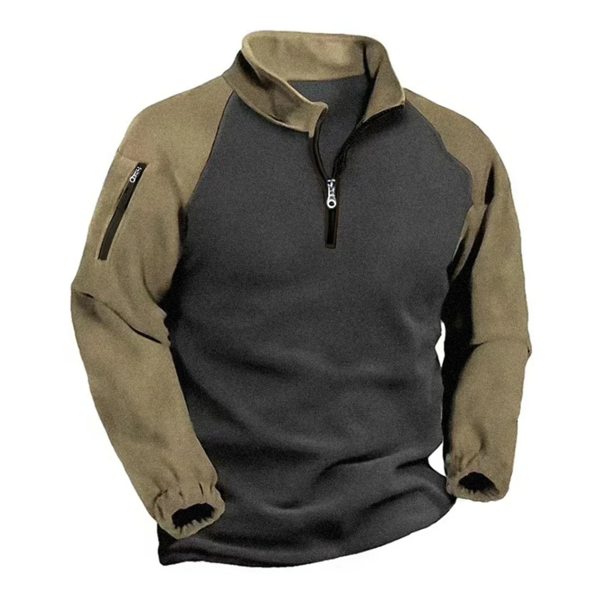 Men's Tactical Jackets Half Zipper Winter Warm Fleece Sweatshirts Outdoor Hunting Shooting Patchwork Pullover Coats Blazer Sets