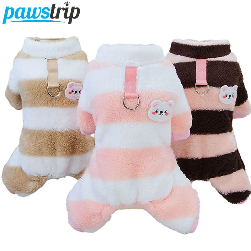 

Winter Warm Dog Jumpsuit Soft Fleece Dog Clothes for Small Medium Dogs Chihuahua Clothes French Bulldog Costume Yorkie Outfits