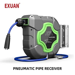 10/15/20/25M Air Drum Automatic Retractable Air Hose Reel Dedicated Car Repair Air Duct Hose Retractor Pneumatic Pipe Receiver