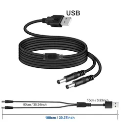 Enhanced Product Title:  
Dual DC Powered USB - C Splitter Cable for Versatile Electronics Charging (USB to 2xDC - 5V)