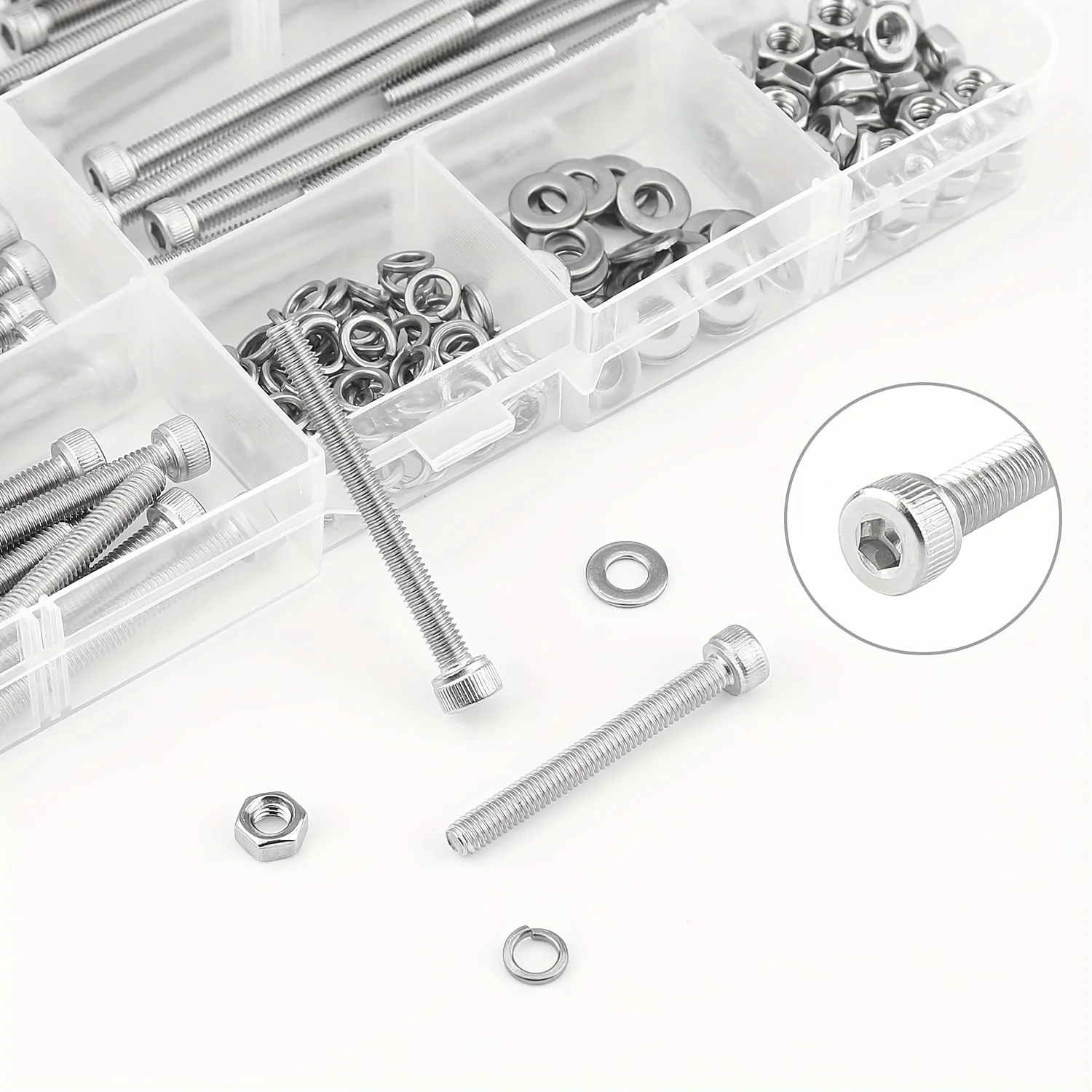 200 PCS M4 x 30mm/35mm/40mm/45mm/50mm, 335PCS M4 x8mm/x10mm/x12mm/x16mm/x18mm/x20mm/x25mm Hexagonal socket head metric screw