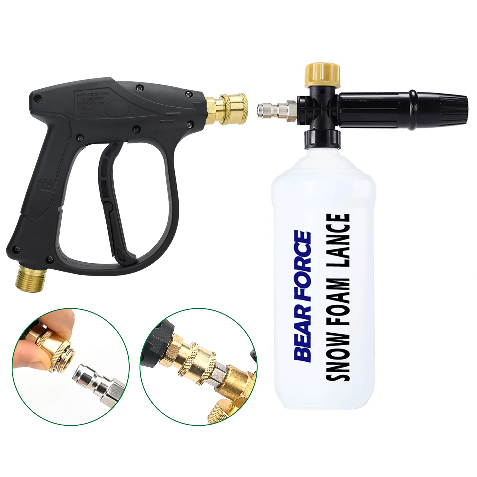 Pressure Washer Water Gun for Car Cleaning Hose Connector For Karcher Nilfisk Parkside Bocsh Quick connector nozzles 6