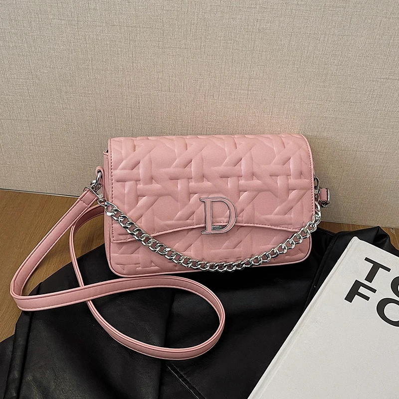 Minimalist Leather Crossbody Bag - Retro Textured Purse With Designer Letter Logo & Generous Storage For Daily Essentials 5