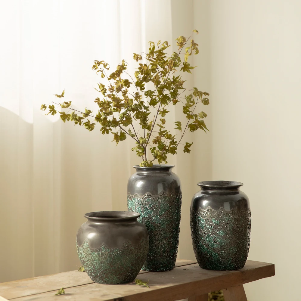 

Ручная работа грубая Керамика горшок сельское ретро и ностальгическое украшение столовая ТВ шкаф винный шкаф керамическая ваза