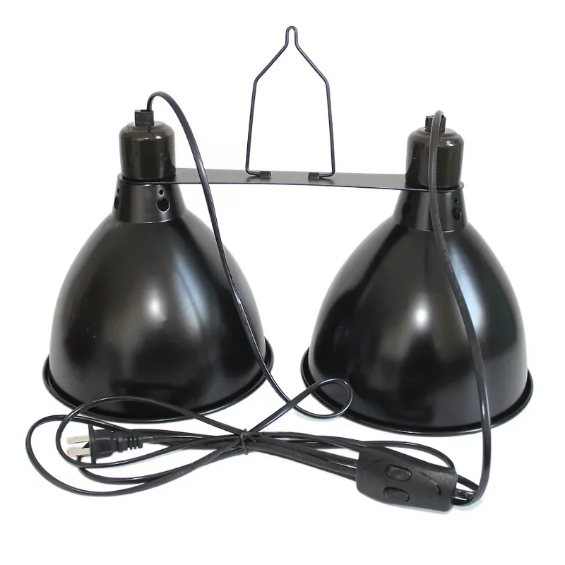 Reptile Glow Light Clamp Lamp 8.5 Inch Glow Reflector Dome Dual Reptile Heat Light Fixture For Glass Enclosure