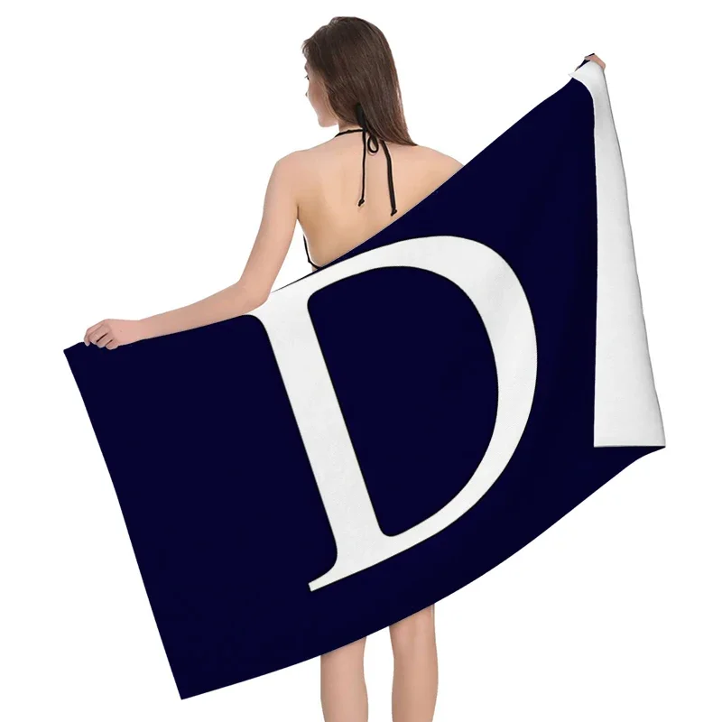 1pc Flower wreath letter pattern Pattern Beach Towel,Ultra-Fine Fiber Beach Blanket,Highly Absorbent Bath Towel,Suitable