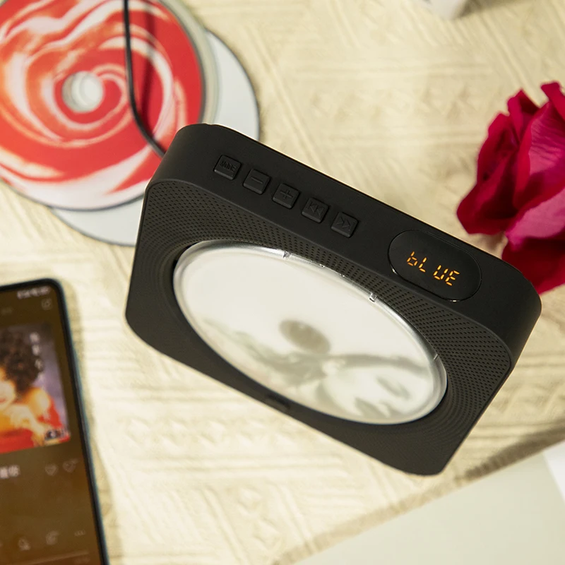 CD Player Portable KC-718 Hifi Bluetooth Dual Speakers FM Radio Headphone Mode U