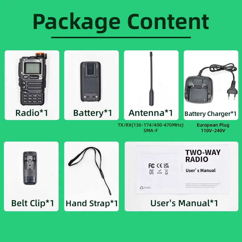 Quansheng UV K5 (8) Walkie Talkie Portable Am Fm Two Way Radio Commutator Station Amateur Ham Wireless Set Long Range Receiver 6