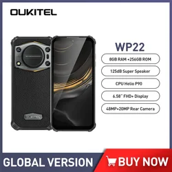 Oukitel WP22 Global Version Rugged Smartphone Android 13 8GB+256GB 6.58 Inch FHD Mobile Phone Helio P90 48MP 10000mAh Cell phone
