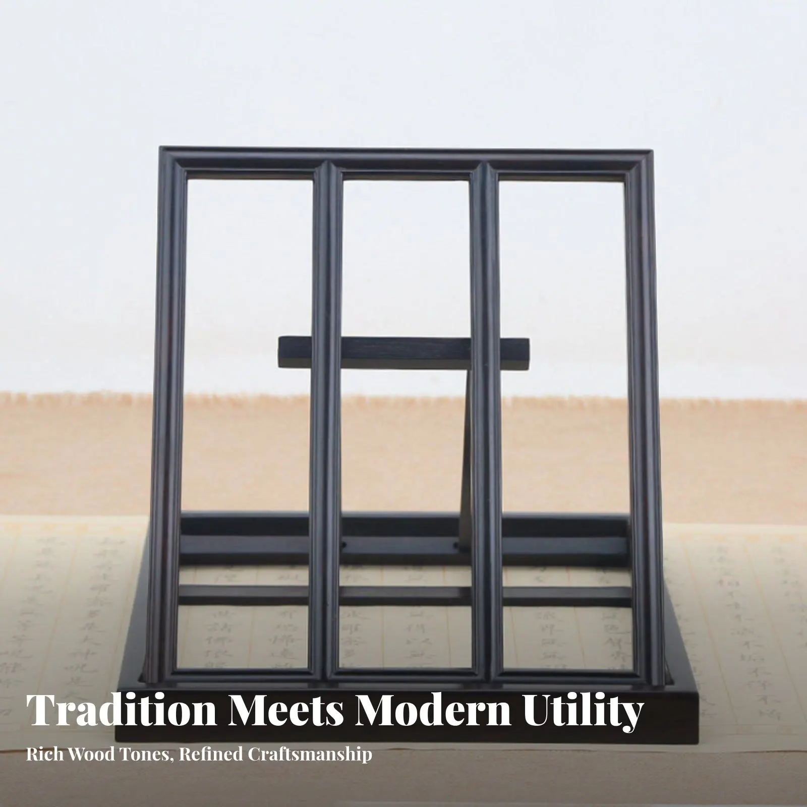 접이식 성경꽂이, 전통적인 디자인, 조절 가능한 독서대, 속이 빈 조각 디자인, 독자들을 위한 견고한 도구, 책상용