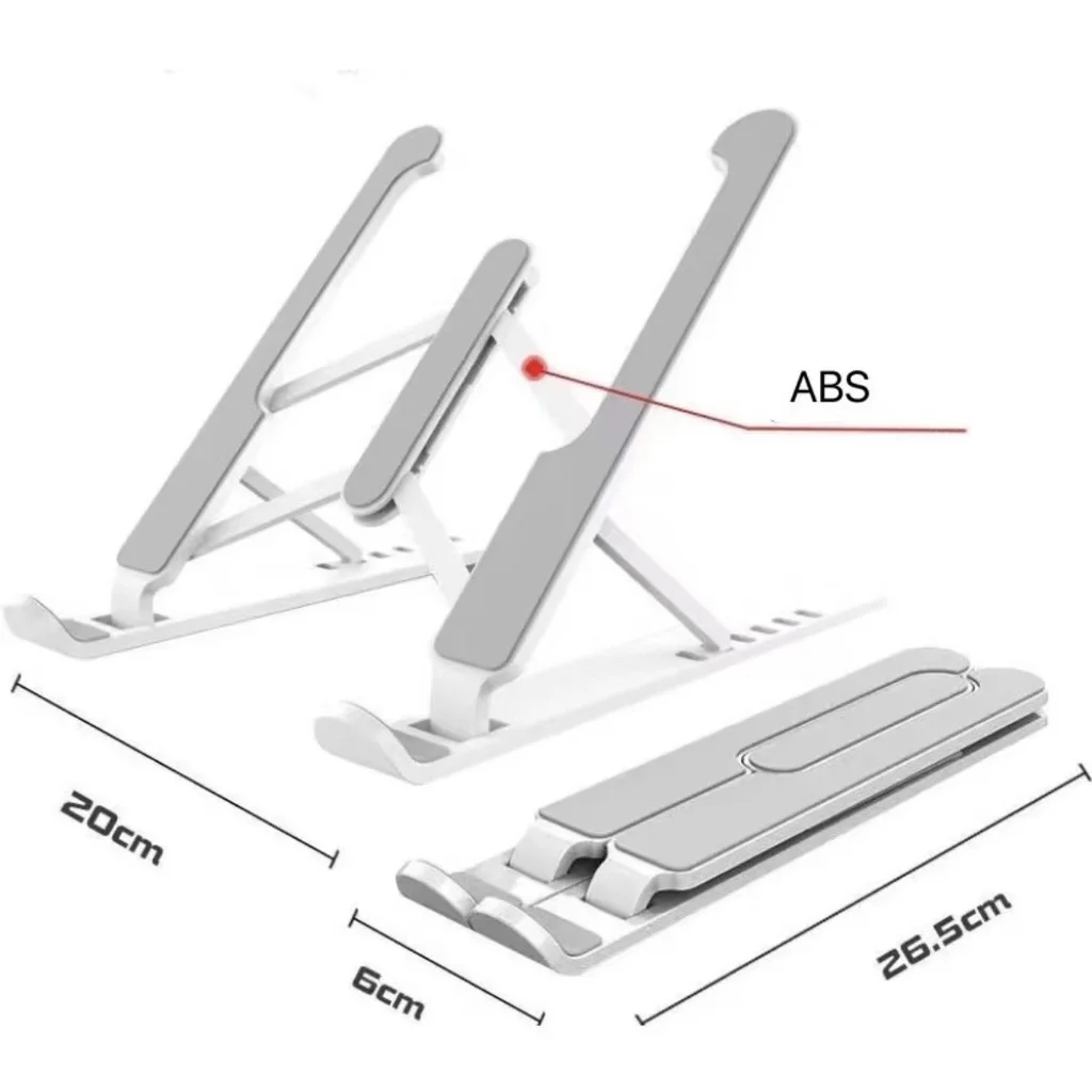 Suporte Base Notebook Tablet Portátil Regulável Dobrável de MEtal e Plastico - 2