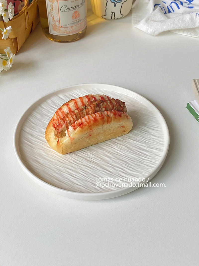 INS Wind Plate Ceramic Premium Steak Dining Plate Dessert Western Food Special Look Breakfast Salad Pasta Household Items