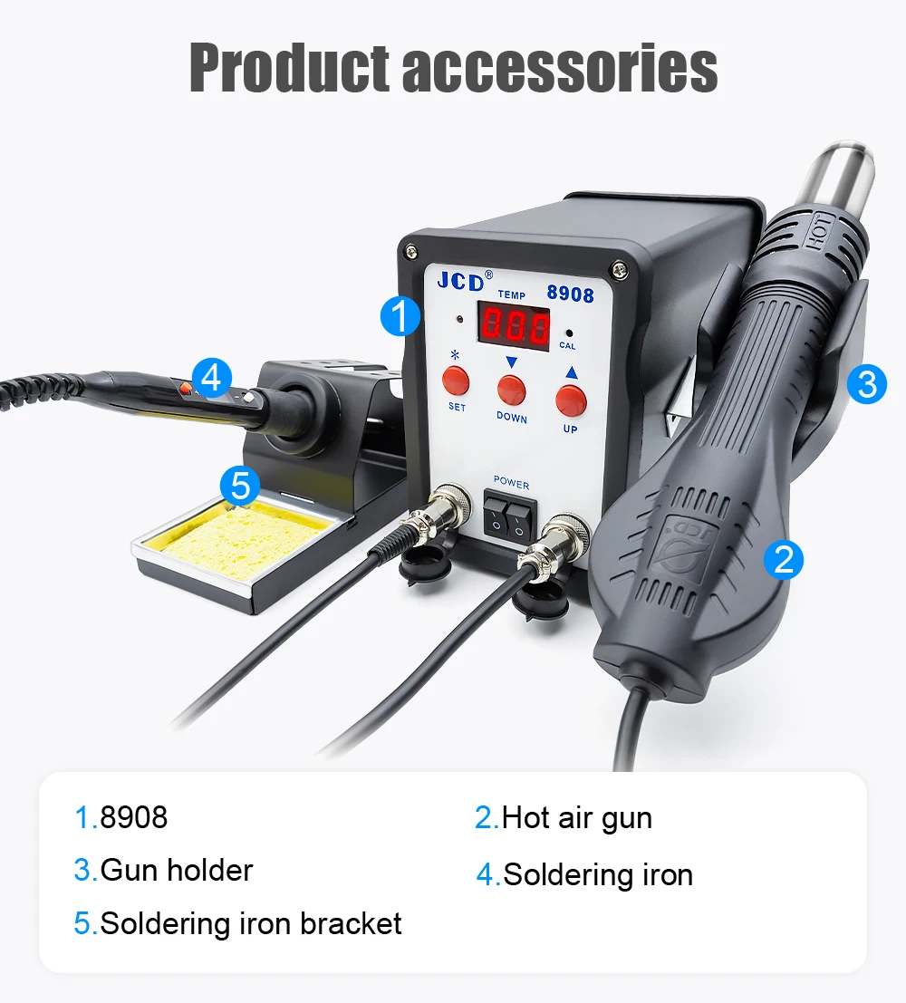 Soldering Iron Hot Air Soldering Station DIY Digital Rework Station Phone Repair