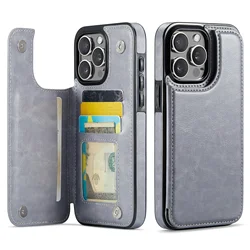 Premium PU Leather Wallet Case with Card Holder & Kickstand, Double Magnetic Clasp for iPhone 13 Pro Max(6.7