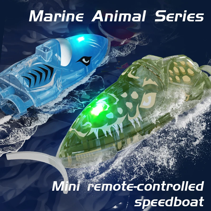 Remote Control Mini Boat with LED Lights - Fun Electric Water Toy