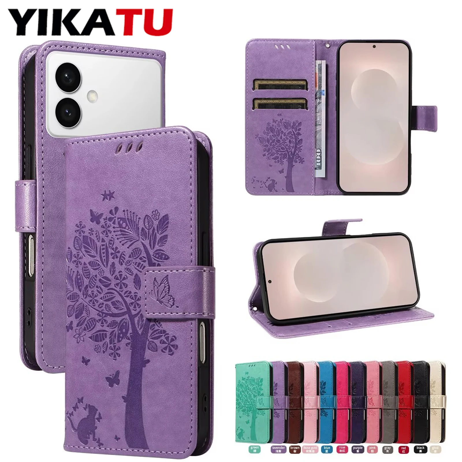 Shockproof Magnetic Wallet Leather Phone Case - Flip Cover