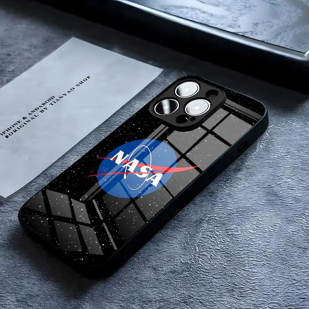 Luxury NASA-Themed Phone Case with Air Glass Design