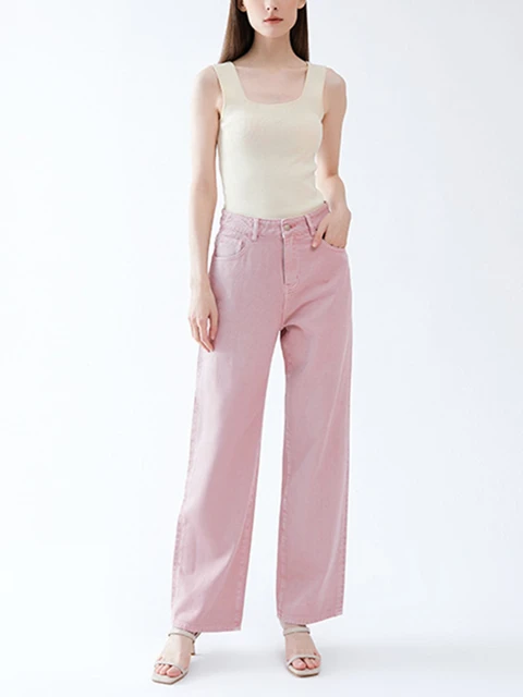 Vetinee Retro Bell Bottom Jeans for Women Casual High Waisted Wide Leg  Stretch Denim Pants Hot Pink Size S Size 4 Size 6 - Walmart.com