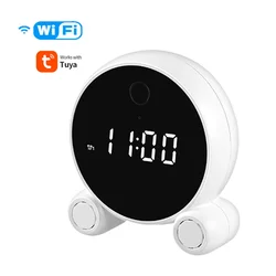 VESAFE K1 Hidden Tuya Clock Alarm Cameras 3MP WIFI APP Remote USB Home Charging IR Cam for Android PC Iphone Huawei Xiaomi Ipad