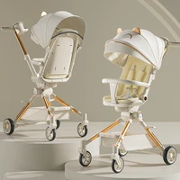 Poussette bébé légère et pliable à une touche, haute vue, poussette de salle à manger pour bébé assis et allongé, bidirectionnel, Cheshire Age 3