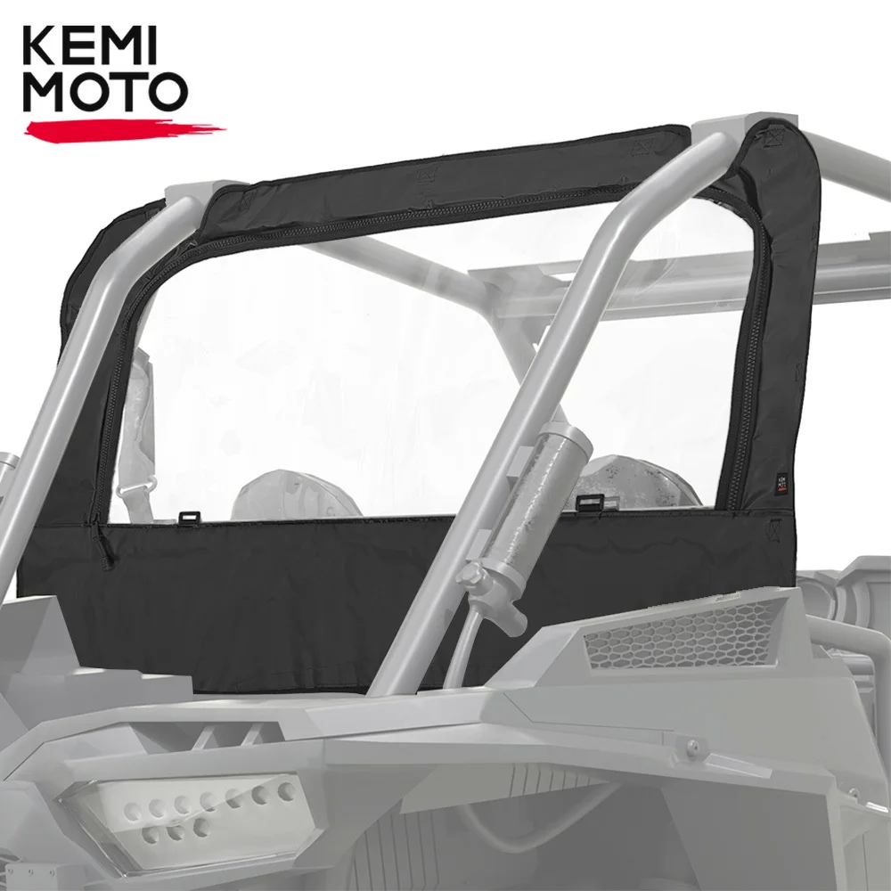 KEMIMOTO UTV Full PVC Rear Soft Window Windshield Compatible with Polaris RZR XP / XP 4 1000 RZR XP / XP4 Turbo 2014-2022 2023