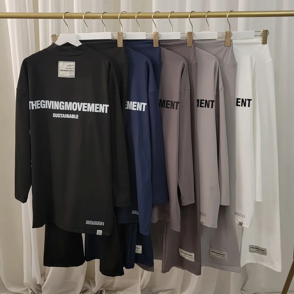 

Мужские и женские повседневные хлопковые толстовки и брюки thegivingмеханизм 2 комплекта TGM свободные удобные спортивные костюмы с длинным рукавом