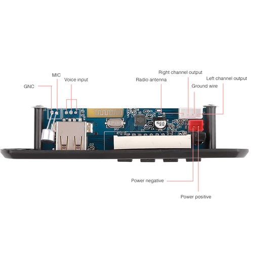 블루투스 5.0 MP3 디코더 보드 오디오 모듈, USB TF AUX FM 라디오, 무선 자동차 음악 플레이어, 원격 제어 마이크 포함, DC 9V, 12V 3